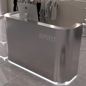 Custom Stainless Steel Bar Shop <b>Small</b> Cash Register Reception <b>Desk</b> Simple Barbershop Beauty Salon Front <b>Desk</b> - Product Image 2