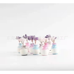 Adorno de Árbol de Piña y Árbol del Dinero, Paquete de Varias Piezas, Decoración de Cristal Hecha a Mano para el Hogar y la Oficina - Product Image 1