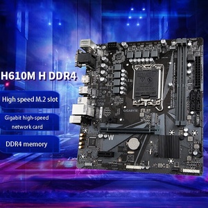 Carte mère GIGABYTE H610M H DDR4 compatible avec les processeurs de 12e génération 12400F LGA1700 M-ATX, condensateurs à semi-conducteurs compacts, efficacité améliorée - Product Image 2