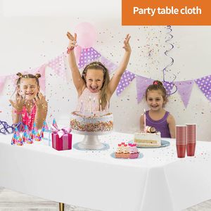 Disposable <b>Plastic</b> Rectangular <b>Tablecloth</b> Thanksgiving Mother's Day Big Size Solid Color PE Waterproof Party Supplies Outdoor - Product Image 3