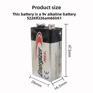 Batería Original Pilas <span class=keywords><strong>9V</strong></span> 522 <span class=keywords><strong>6LF22</strong></span> 6LR61 MN1604, Pila Seca E91 LR06 E92 LR03 1.5v Aaa Aa, Batería Alcalina, Pilas Primarias - Product Image 2
