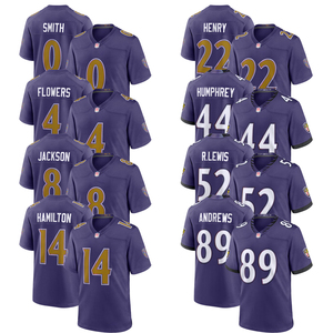 Maillots de football américain personnalisés 2026 Baltimore, brodés et cousus, uniformes sportifs pour jeunes avec logos, couleur violet - Product Image 2