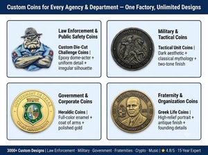 Moneda Conmemorativa Metálica Personalizada OEM Impresa en 3D de Bulldog de la Patrulla Estatal de Georgia Road Dawg - Fabricante de Monedas Conmemorativas - Product Image 4