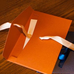 Wholesale Custom Printing Wedding Kraft Tie Shipping Packaging Paper Wedding Invitation Business Envelope With <b>Ribbon</b> - Product Image 6