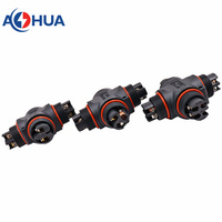 AOHUA Ventes d'usine Connecteur d'assemblage de câbles d'éclairage de jardin M23 2 broches 3 broches 4 broches Connecteur étanche LED de type X IP68