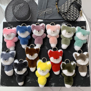 फ्फी असली रेक्स खरगोश फर लोमड़ी कार की चेन लटकी हुई प्यारी प्लग गुड़िया बैग महिला और बच्चों के लिए लटकन - Product Image 1