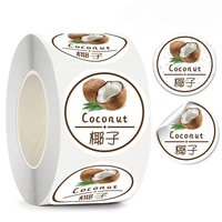Étiquettes adhésives personnalisées avec logo de marque, rouleau d'étiquettes alimentaires imperméables, autocollants alimentaires brillants, étiquettes pour fruits et aliments
