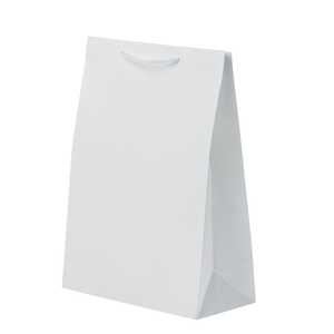 Shopper di carta di lusso bianco 26 cm + 12 cm x 36 cm - Product Image 1