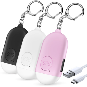 Bouton SOS d'urgence, alarme de sécurité, mini alarme personnelle anti-agression rechargeable, mignonne et pratique - Product Image 4