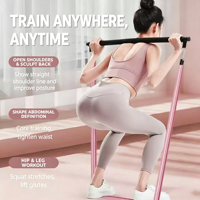 Barra de Yoga y Pilates para Mujeres, TPE con Banda de Resistencia, Barra de Estiramiento Muscular, Venta al por Mayor, Personalización OEM
