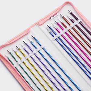 <span class=keywords><strong>Knitpro</strong></span> Zing Aluminio 25cm 10 "Juego de agujas de tejer de una sola punta 2,50mm ~ 6,00mm 8 pares - Product Image 2