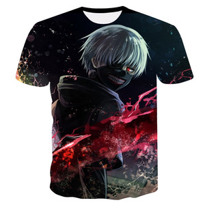 T-shirt Casual Estiva Stile Tokyo Ghoul Anime <span class=keywords><strong>Kaneki</strong></span> <span class=keywords><strong>Ken</strong></span> Stampa 3D Sostenibile Taglie Forti Hip Hop Manica Corta Top Supereroe - Product Image 3