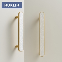 Nurlin laiton coloré rond blanc rose coquille couleur armoire armoire meubles boutons longue série poignées