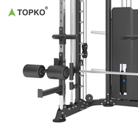 Station de fitness tout-en-un TOPKO Smith Machine avec rack à squats, banc de musculation et système de croisement de câbles pour la maison