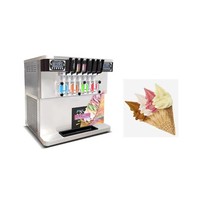 Machine à crème glacée molle de bureau commerciale 2000W Machine à crème glacée multi-saveurs petite Machine à crème glacée