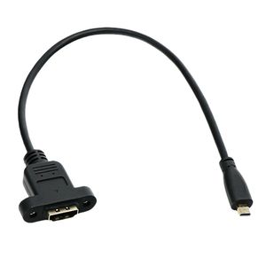 Câble d'extension Micro Hdmi mâle vers Hdmi femelle, plaqué or 30g, cuivre sans oxygène pour connexion haute définition - Product Image 2