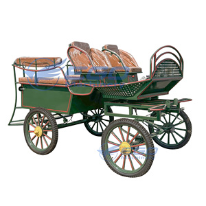 Carruaje de Lujo Verde Personalizado de Cuatro Ruedas para Caballos, Carruaje para Caballos de Maratón, Venta Directa de Fábrica - Product Image 1