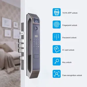 LEZN K10 fabrika OEM parmak izi akıllı gözetim kamera Wifi tel ile en popüler otomatik akıllı kapı kilidi