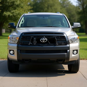 Grille de pare-chocs avant Toyota Sequoia en plastique noir avec feux LED, compatible avec les modèles 2005-2007 - Product Image 2