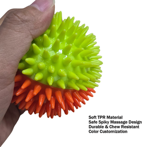 Güçlü Isırıcı Köpekler İçin Dayanıklı TPR Malzemeli Spike Ball Köpek Oyuncağı |   Fabrika OEM Özel Logo Renk Boyut Mevcut Eğitim Amaçlı Kullanım İçin - Product Image 2