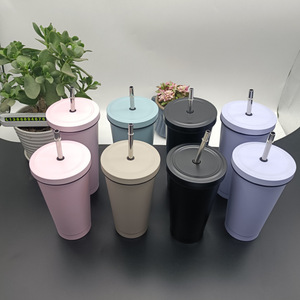 Gobelet isotherme en acier inoxydable Yongkang 750 ml à double paroi avec paille pour les voyages – Toutes les couleurs disponibles - Product Image 1