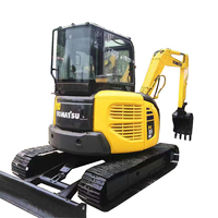 Verwendet Mini Bagger Komatsu PC 55 Kleinen Bagger Mit Gummi Track auf verkauf