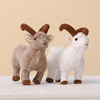 Porte-clés en peluche mignon en forme de chèvre, personnalisable OEM, peluches douces, mascotte de mouton, jouet en peluche d'agneau moelleux pour cadeau, vente en gros
