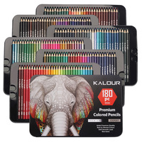 Kalour180 Fournitures scolaires d'art, ensemble de 180 crayons de couleur métalliques, qualité supérieure, modèle YW-PN180, fabriqué en Chine