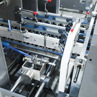 Caja de embalaje de pizza automática digital Máquina de encolado plegable Caja de cartón Carpeta Encoladora