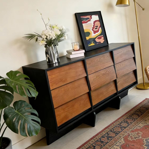 <span class=keywords><strong>Commode</strong></span> en bois de noyer de style nordique du milieu du siècle, 9 tiroirs, grande capacité, armoire de rangement pour chambre à coucher, <span class=keywords><strong>buffet</strong></span>, meuble de rangement - Product Image 3