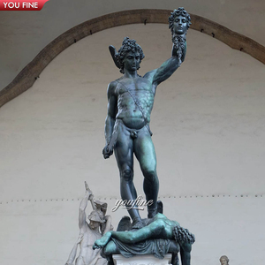 YOUFINE Statua di Perseo con Medusa in Bronzo a Grandezza Naturale Personalizzata, Patinata, <span class=keywords><strong>Mitologia</strong></span> Greca Classica per Musei e Piazze - Product Image 2