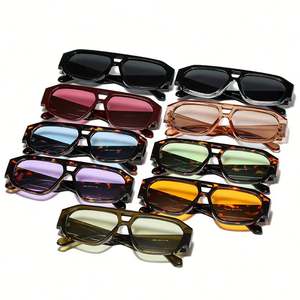 Gafas de Sol Cuadradas de Moda Personalizadas con Logotipo 2026, Colores Dulces para Hombre, Protección UV400, Doble Puente, Gafas de Sol Poligonales para Mujer - Product Image 4