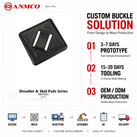 Almohadilla de hombro de PVC de 1 pulgada, modelo AM7023, con diseño para correas de mochila y equipaje, fabricación a granel para compradores mayoristas