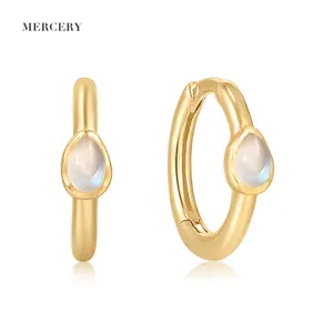 French 18K PVD Gold Plated Stainless Steel Waterproof Jewelry Trendy Fashion Geometric Hollow Statement Hoop Earrings For Women