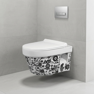 Serviettes de toilette en céramique, murale suspendue sans bords, de couleur noire, rustique, style rétro, taille Standard, meilleure qualité, pour salle de bains - Product Image 3