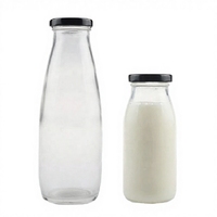 Bouteille en verre dépoli sérigraphiée avec logo personnalisé pour lait, miel, eau, 1000 ml, vente en gros