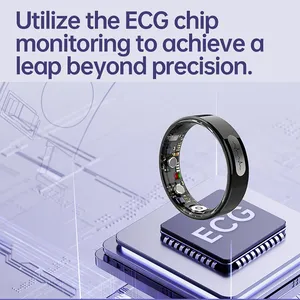 Anillo Inteligente TK30 con Detección de ECG, Monitor de Presión Arterial, Frecuencia Cardíaca y Temperatura Corporal, Resistente al Agua 5ATM, Seguimiento de Múltiples Deportes para Hombres - Product Image 2