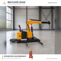 Mini-grue électrique portable de 1,2 tonne pour travaux de construction, avec moteur et boîte de vitesses, dispositif de levage haute capacité