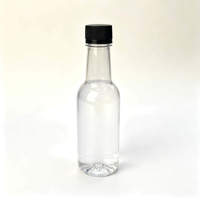 Botol PET Plastik Mini 50ml untuk Minuman Keras, Rum, Whiskey, Tequila, Wine, dengan Tutup Sekrup, Cocok untuk Cetak Sablon, Kualitas Food Grade