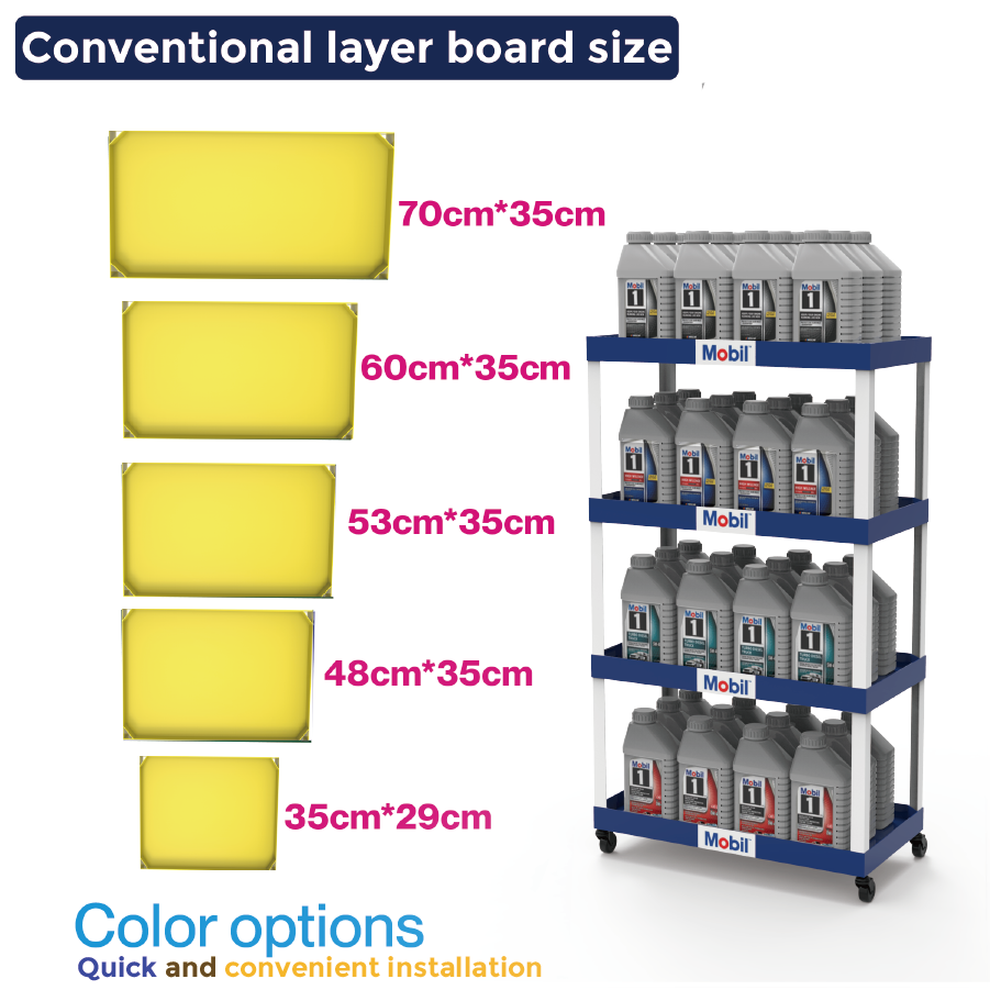 Apache Custom PVC Tool Display Stand for Motor Oil Supermarket Shelves for Auto Repair Shop and Retail Store Display — view 4