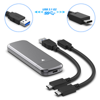 Aleación de zinc de alta calidad 10Gbps USB C 2230/2242/2260/2280 PCIe M-Key M.2 Caja de disco duro externo Caja SSD