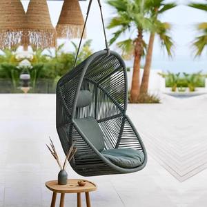 Hiện Đại Duy nhất wicker Gỗ Tếch đồ nội thất ngoài trời <span class=keywords><strong>Swing</strong></span> ghế với Recliner Rocking tính năng cho nhà Bar công viên hoặc hội trường sử dụng - Product Image 3