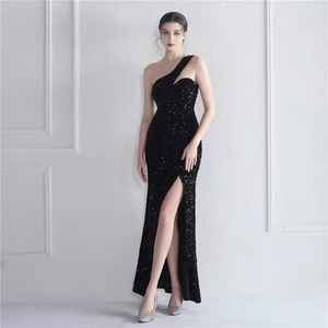 Robe élégante pour femmes, longueur mi-cuisse, taille empire, en mousseline de cachemire douce, idéale pour les rassemblements formels et les célébrations spéciales - Product Image 2