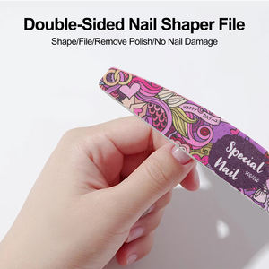 Lime à ongles professionnelle rose violet de haute qualité pour les techniciens des ongles, éponge frottant des outils d'ongles de <span class=keywords><strong>graffiti</strong></span> de dessin animé exquis - Product Image 3