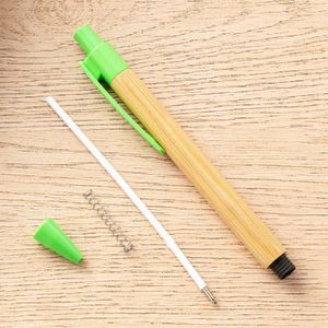 Stylo bille écologique Xj134 avec clip en plastique, logo d'entreprise imprimé, stylo en bambou pour cadeau - Product Image 5