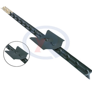Poste en T de 7 pies con púas, de alta resistencia, anti-doblez, con púas uniformes, para demarcación de líneas de carreteras y propiedades, certificado CE - Product Image 6