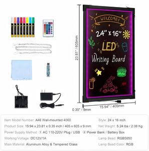 High brightness LED Drawing <b>Message</b> <b>Board</b> Erasable LED Menu <b>Board</b> for Restaurant Cafe Shop Advertising Display - Product Image 3