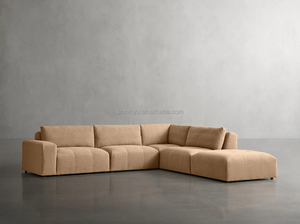 Luxury Modern Modular Chaise Sectional Contemporary Design Velvet Fabric <b>Wooden</b> <b>Frame</b> Sponge Indoor Living Room - Product Image 2