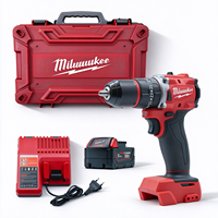 Set Kombinasi Impact Driver dan Bor Milwaukee 18V, Bor Impact 3 Mode Kerja, Baterai Lithium Merah 5.0Ah untuk Proyek Industri