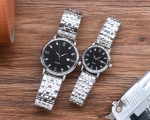 Reloj de Lujo de Alta Gama con Movimiento de Cuarzo Preciso, Espejo de Zafiro, Correa de Acero Inoxidable, Resistente al Agua e Incrustaciones de Diamantes para Omega - Product Image 3